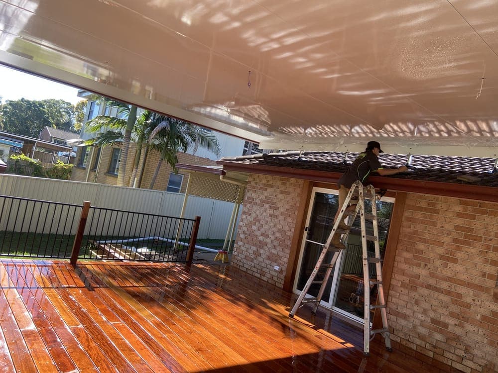 An insulated patio built by Patio Empire, an MDG client